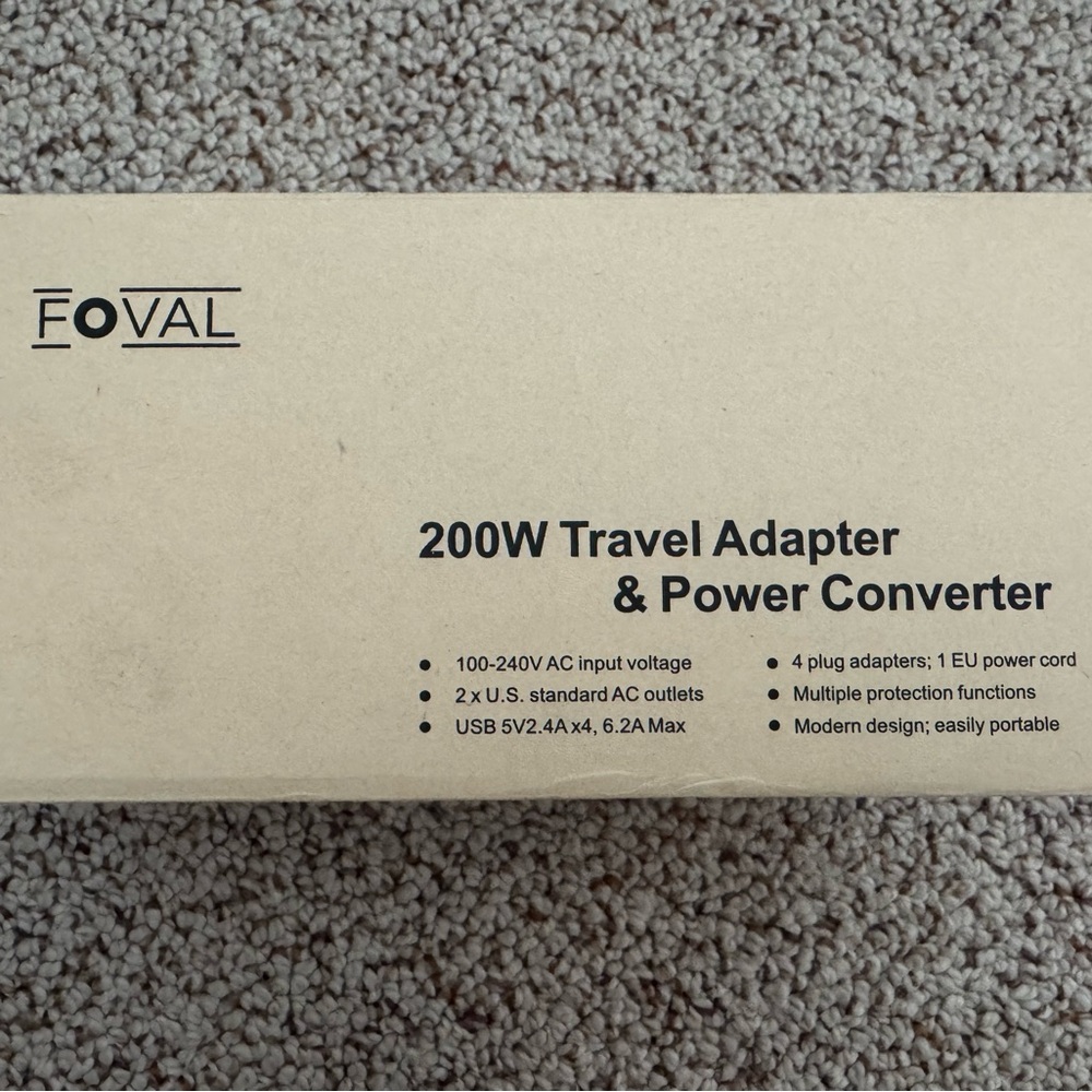 New FOVAL 200W Travel Adapter & Power Converter